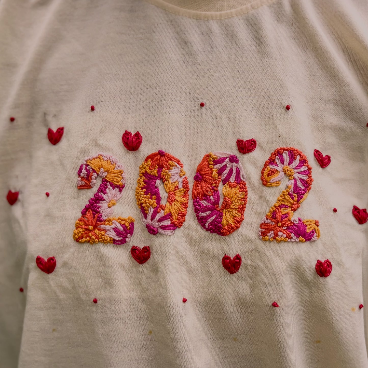 Custom Year Embroidered T-Shirt | Personalized Memory T-shirt for  Gifts